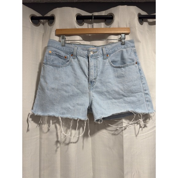 Levi's Pants - Levis Low Pro Straight Light Wash Denim Cut Off Shorts Blue A0964-0011 Size 30